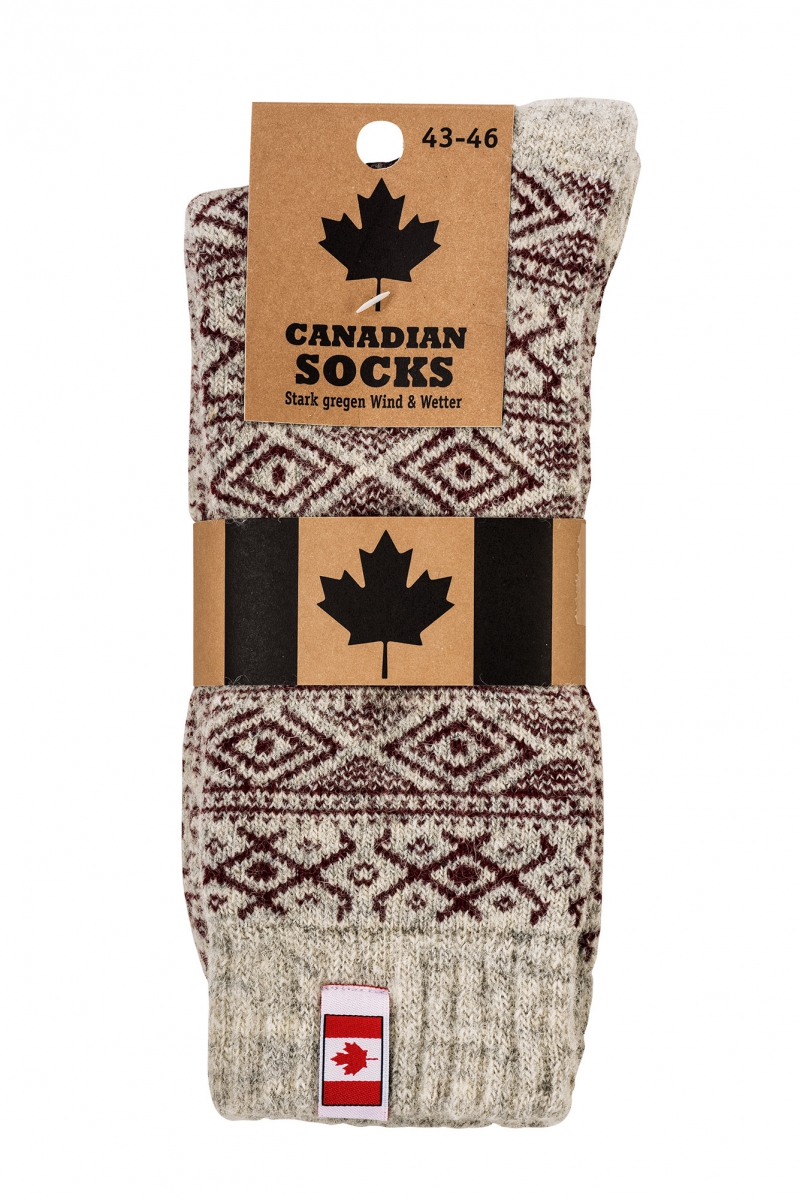 3-pack Canadian Socks 80% wol